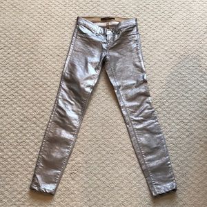 J Brand Silver Skinny Jeans